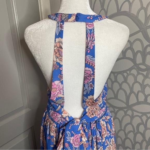 ZESICA Womens Halter Neck Floral Print Backless Split Beach Party Maxi - Picture 12 of 14